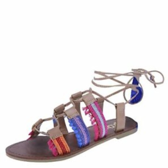 Brash Women's Rio Leg Wrap Flat Sandal - Brand New - Picture 2 of 7